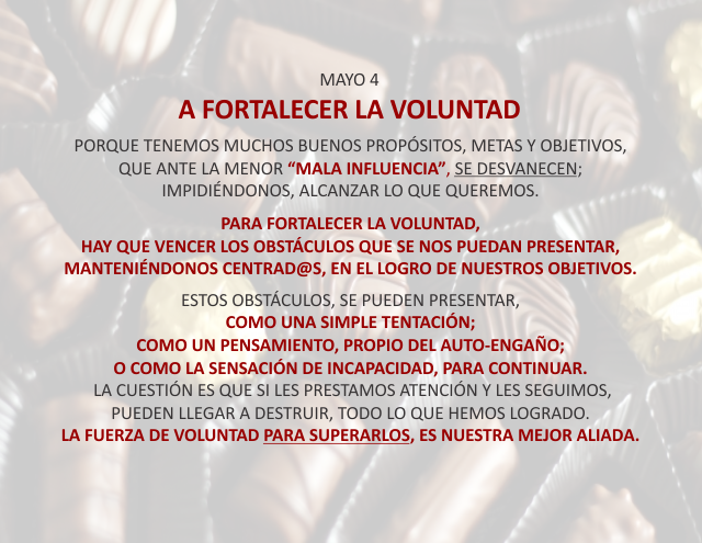 A fortalecer la voluntad